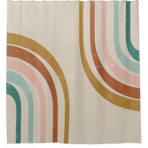 Retro Rainbow Shower Curtain