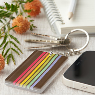 Retro Rainbow Stripe Brown