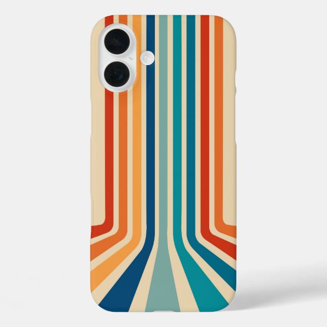 Retro Rainbow Stripes Phone Case (Back)