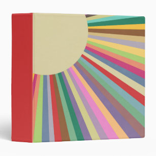 Retro Rainbow Summer Sunbeams Binder