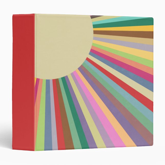 Retro Rainbow Summer Sunbeams Binder (Front/Spine)