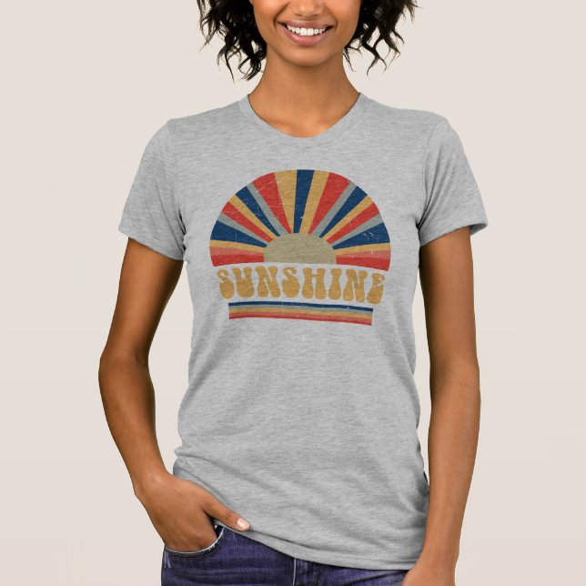 Retro Rainbow Sunshine T-Shirt (Front)