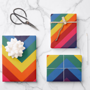 Retro Rainbow Totally Awesome Wrapping Paper