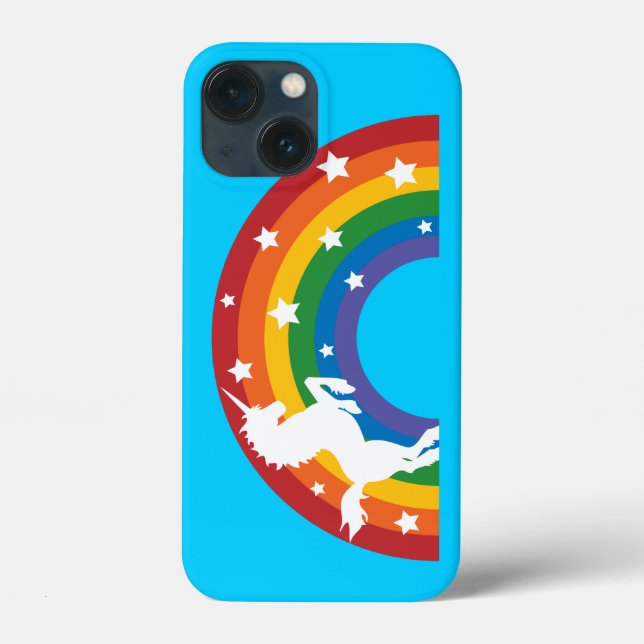 Retro Rainbow Unicorn iPhone 5C Case (Back)