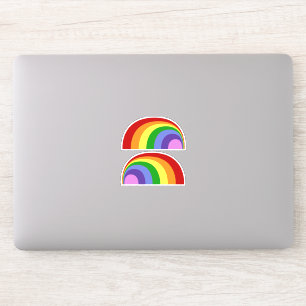 Retro Rainbow Vinyl Stickers
