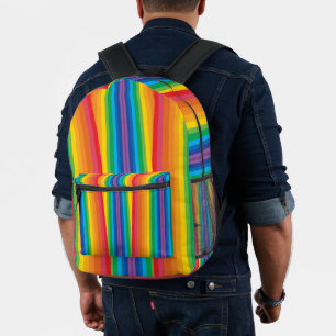 Retro Rainbows All Over Print Backpack