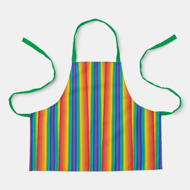 Retro Rainbows Small Apron (Front)