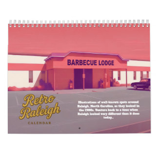 Retro Raleigh NC Calendar