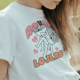 Retro Ramen Lovers Noodle Cartoon Black White T-Shirt
