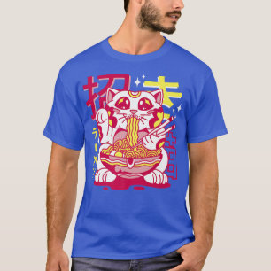 Retro Ramen Maneki Neko Cat2765 T-Shirt