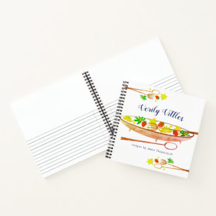 Retro raspberry salad personalized recipe cookbook notebook