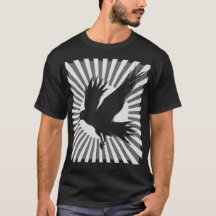 Retro Raven Aesthetic Japanese Black Crow T-Shirt
