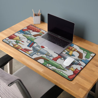 Retro Ray Guns - Playful Sci-Fi Weapon Desk Mat