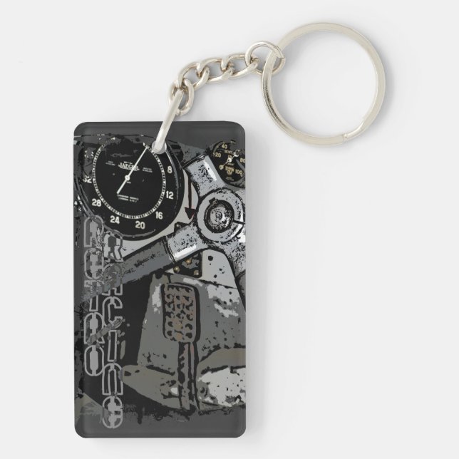 Retro Raycing Keychain (Back)