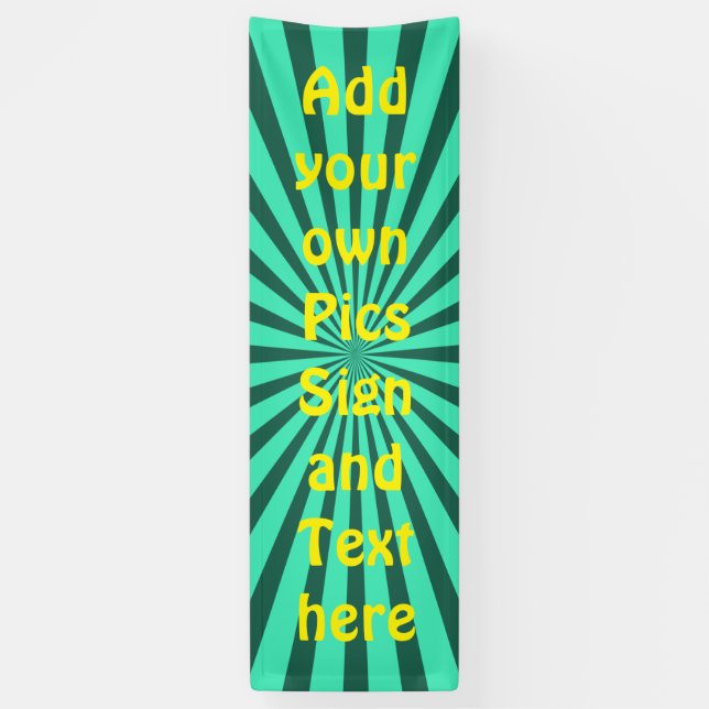 Retro Rays black transp. + your backgr. & ideas Banner (Vertical)