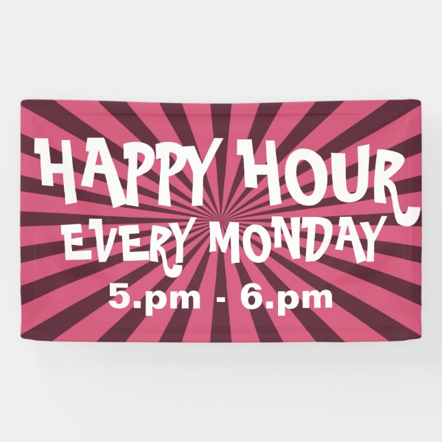 Retro Rays black transp. + your backgr. & ideas Banner (Horizontal)