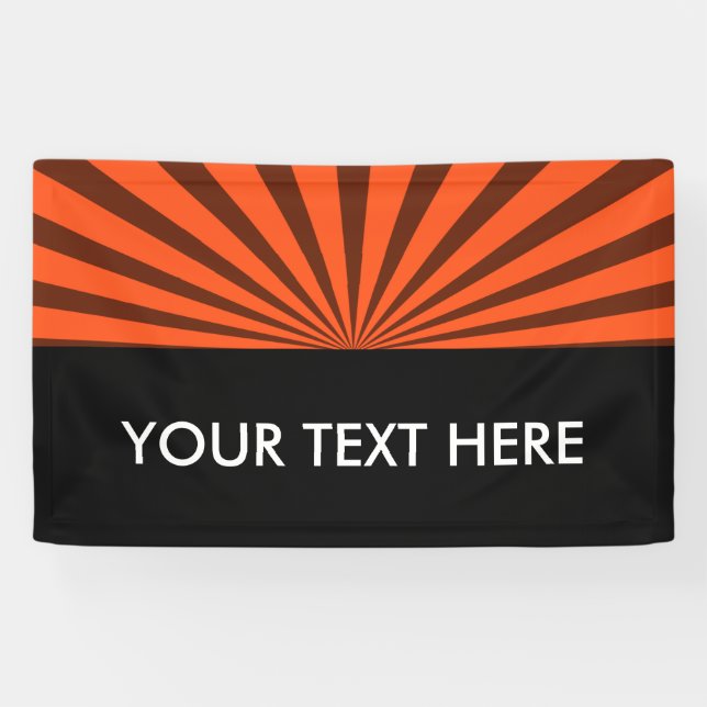Retro Rays black transparent + your idea Banner (Horizontal)