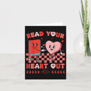 Retro Read Your Heart Out Valentines Day Teacher B Card
