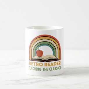 Retro Reader Teaching the Classics Vintage 70s Coffee Mug