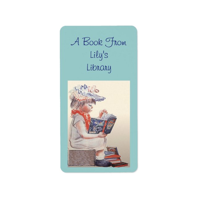 Retro Readers Bookplates Labels Bookplate Label (Front)