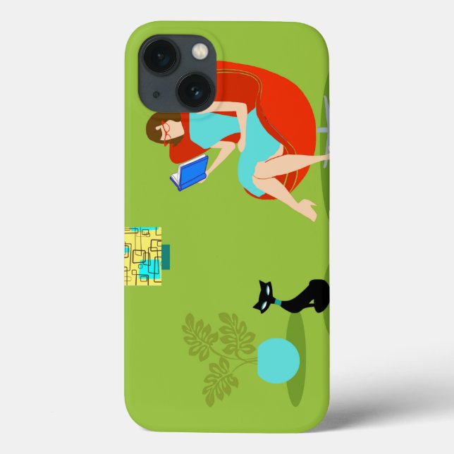 Retro Reading Woman iPad Air Case (Back)