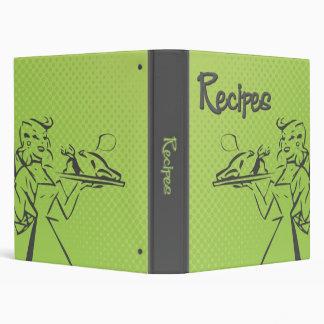 Retro Recipe Binder - Lime Green