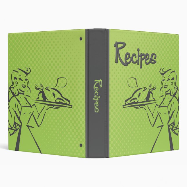 Retro Recipe Binder - Lime Green (Background)