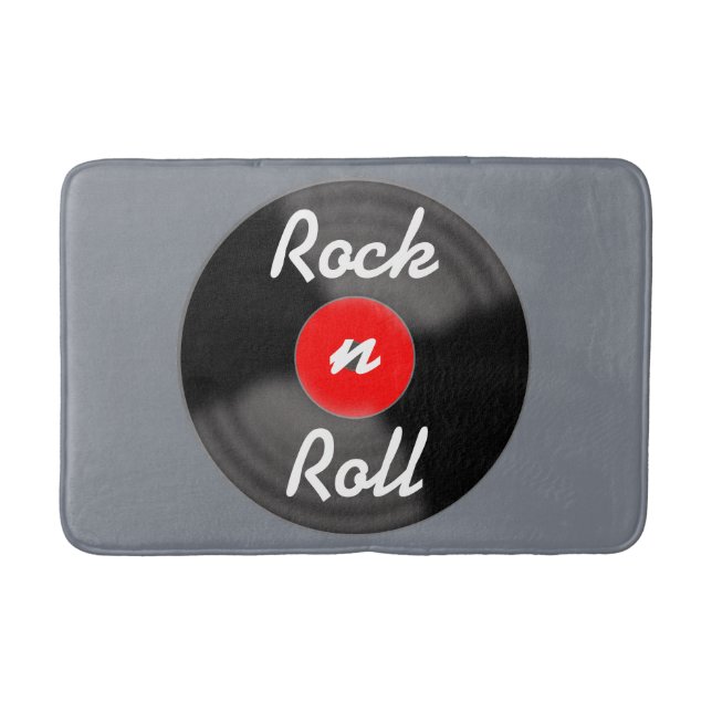 Retro Record Bath Mat Rug (Front)
