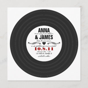 Retro Record Invitation