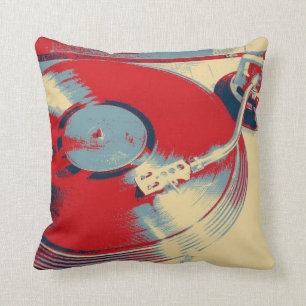 Retro Record Player Turntable Cushion Pillow