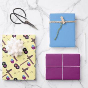 Retro Records Style 1- Yellow Wrapping Paper Sheet