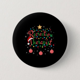 Retro Recreation Therapist Christmas Recreational  2 Inch Round Button