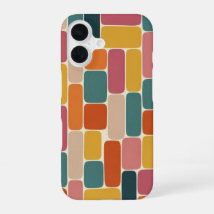 Retro Rectangle Mosaic iPhone 16 Case