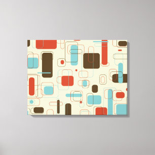 Retro Rectangles Canvas Print