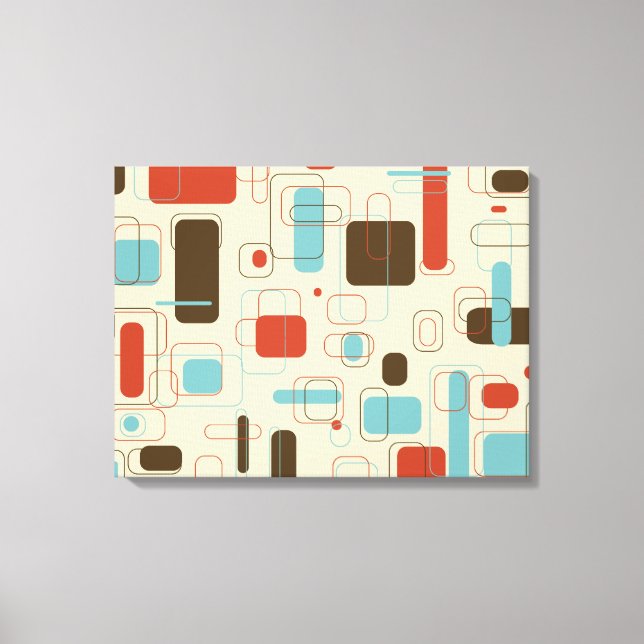 Retro Rectangles Canvas Print (Front)