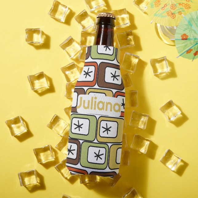 Retro Rectangles with Starbursts  Bottle Cooler (In Situ Summer)