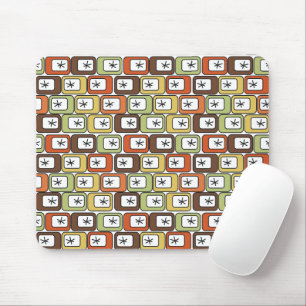 Retro Rectangles with Starbursts  Mouse Pad