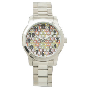 Retro Rectangles with Starbursts Watch