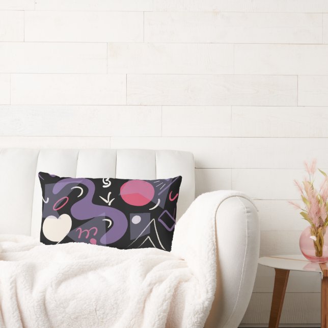 Retro, rectangular, colorful, comfortable cushion (Couch)