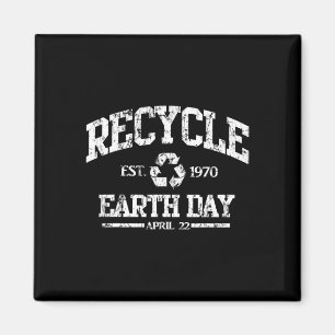 Retro Recycle Earth Day 1970 Environmental Green G Magnet