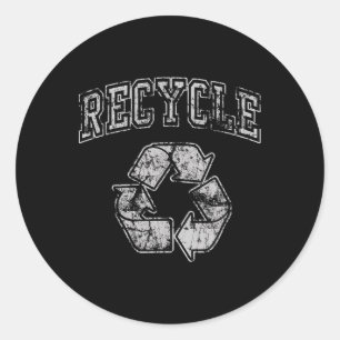 Retro Recycle Protect Nature Earth Day Classic Round Sticker