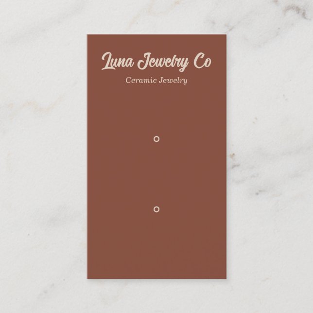 Retro Red 2 Pin Jewellery Business Card (Front)