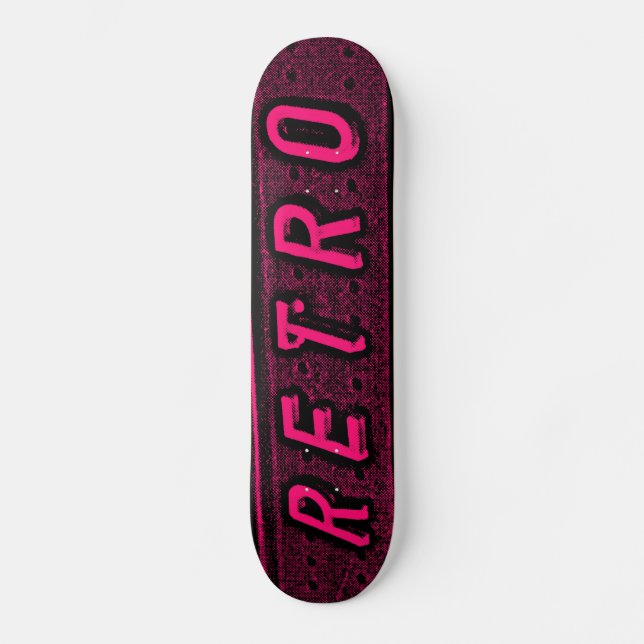 Retro - Red and Black Skateboard (Front)