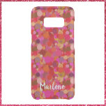 Retro Red and Pink Circle Pattern Uncommon Samsung Galaxy S8 Case<br><div class="desc">Gorgeous pink and red abstract circle confetti background.  Colourful and bold.  Personalize with your/recipient name.  Make a statement!</div>