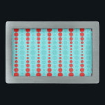 Retro Red and Turquoise Dots Belt Buckle<br><div class="desc">Whoever said, “Dot, dot not a lot, ” never saw this Retro Red and Turquoise Dots Belt Buckle. It features an aqua background with rows of vibrant red and turquoise circles in graduated sizes. This vintage inspired pattern is like the Russian nesting dolls of the polka dot world! It’s retro....</div>