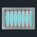 Retro Red and Turquoise Dots Belt Buckle<br><div class="desc">Whoever said, “Dot, dot not a lot, ” never saw this Retro Red and Turquoise Dots Belt Buckle. It features an aqua background with rows of vibrant red and turquoise circles in graduated sizes. This vintage inspired pattern is like the Russian nesting dolls of the polka dot world! It’s retro....</div>