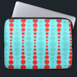 Retro Red and Turquoise Dots Laptop Sleeve<br><div class="desc">Whoever said, “Dot, dot not a lot, ” never saw this Retro Red and Turquoise Dots Laptop Sleeve. It features an aqua background with rows of vibrant red and turquoise circles in graduated sizes. This vintage inspired pattern is like the Russian nesting dolls of the polka dot world! It’s retro....</div>
