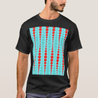 Retro Red and Turquoise Dots T-Shirt