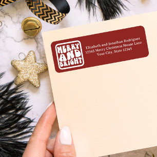 Retro Red and White Bold Christmas Holiday