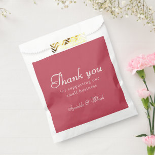 Retro Red And White Thank You Bakery Favour Bag